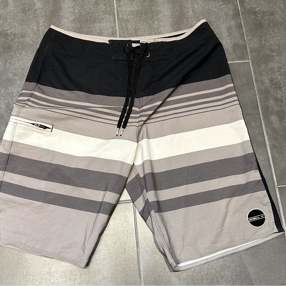 Men's O’Neill Black and Gray Swim Shorts